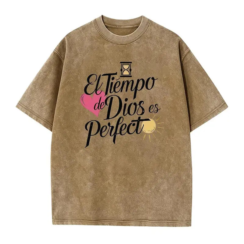 El Tiempo de Dios es Perfecto Shirt/Sweatshirt/Hoodie – Spanish Christian Faith Graphic Tee
