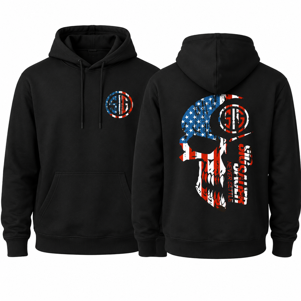 Unisex American Flag Tee - Gun Lover Tactical Skull T-Shirt/Sweatshirt/Hoodie