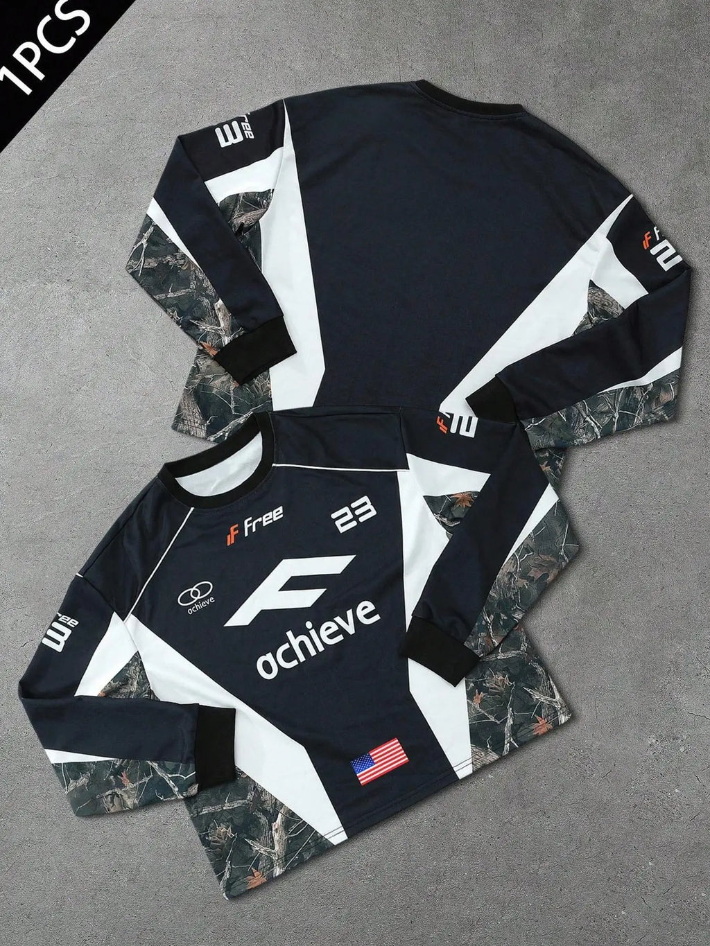 Racing Style Long Sleeve Shirt – Men's Retro Motorsport Streetwear