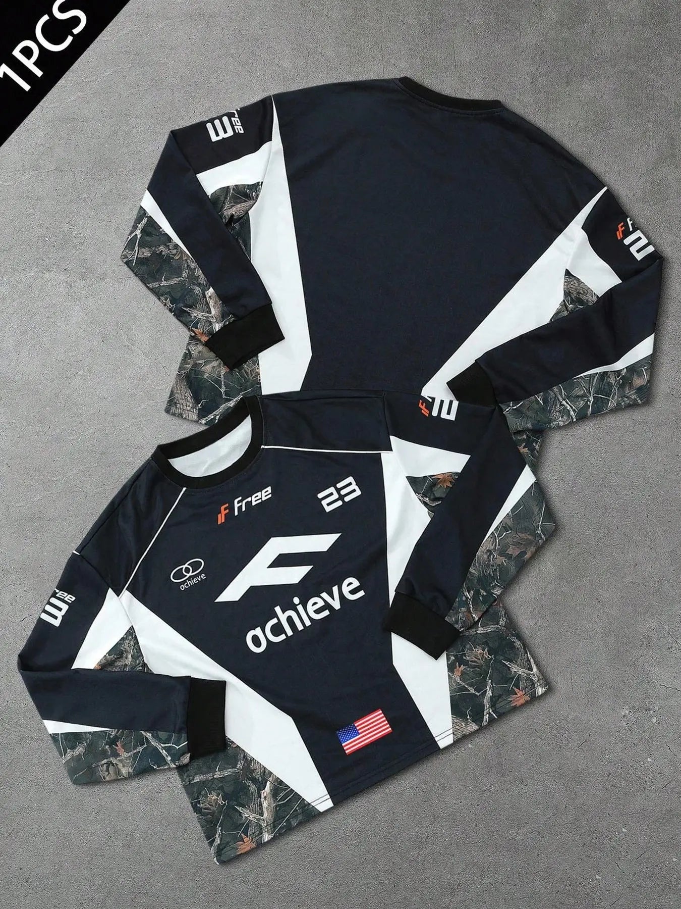 Racing Style Long Sleeve Shirt – Men's Retro Motorsport Streetwear