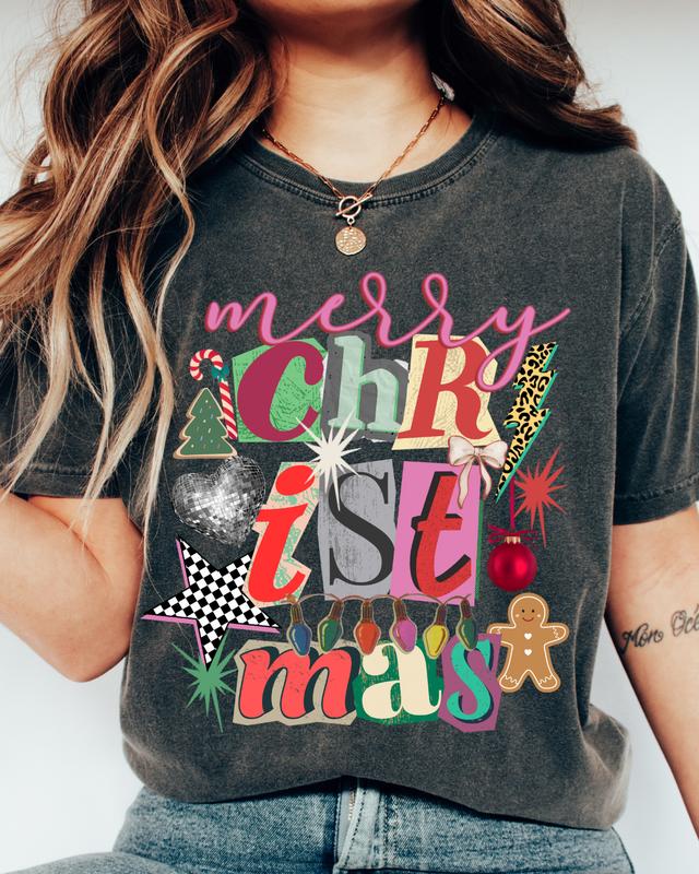 Preppy Girl Collage Y2K Shirt, Comfort Colors Shirt, Retro Coquette Positivity Tee, Trendy, Ransom Letter Typography, Christian Faith Tshirt