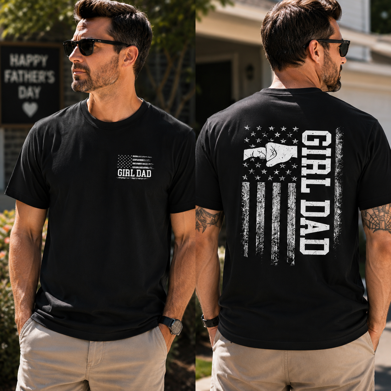 Proud Girl Dad T-Shirt/Sweatshirt/Hoodie ❤️ – Father’s Day Graphic Tee