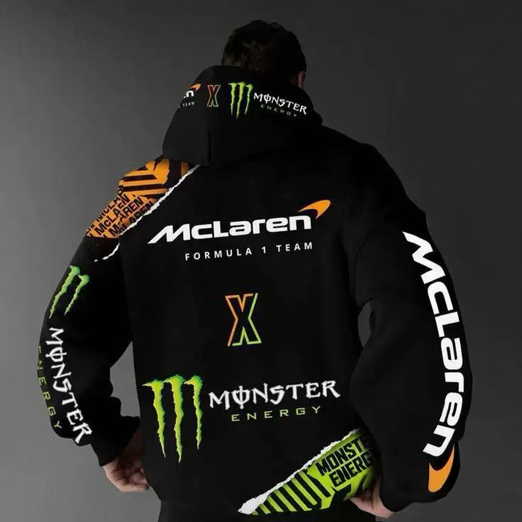 Moto Racing Graphic Hoodie – Men's Streetwear Motorcycle Yamaha Racing Monster Energy