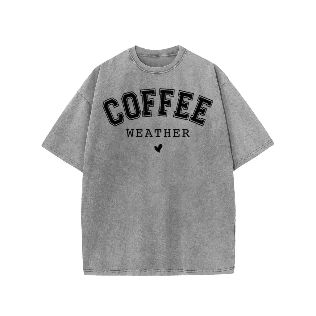 Coffee Weather Shirt/Sweatshirt/Hoodie – Women’s Vintage Washed Coffee Graphic Tee