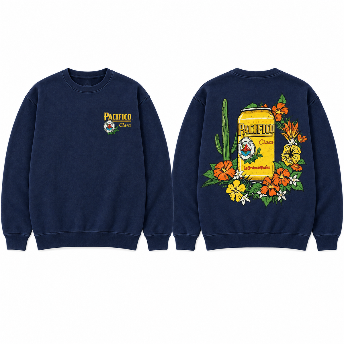 Vintage Tropical Beer Graphic T-Shirt/Sweatshirt/Hoodie – Acid Wash Baja Surf Oversized Tee