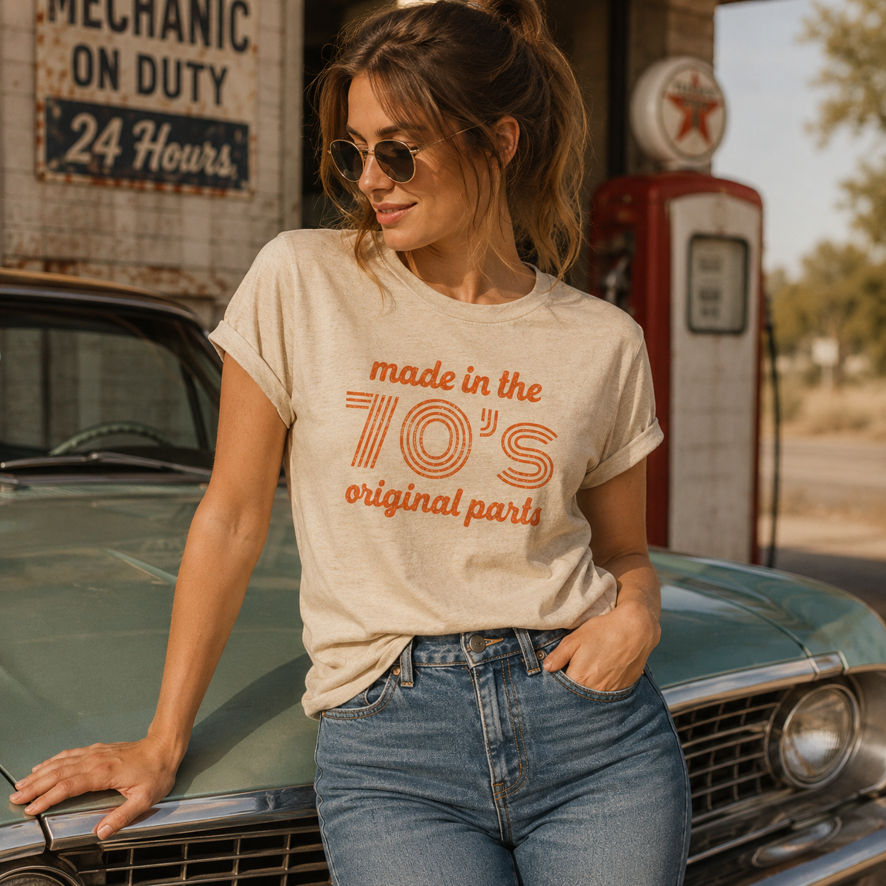Made in the 70s Original Parts T-Shirt/Sweatshirt/Hoodie  – Funny 70s Birthday Gift Tee