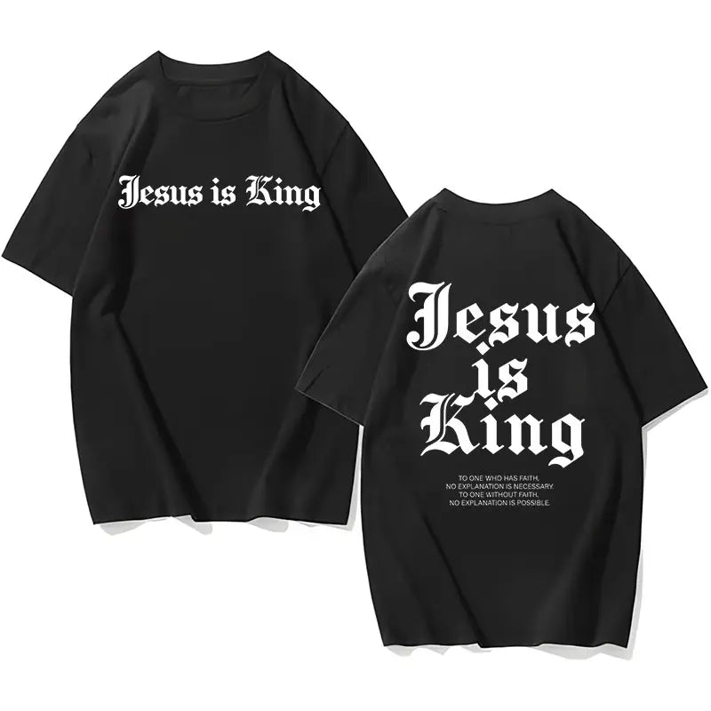 Jesus Is King Vintage Washed Tee – Christian Streetwear Graphic T-Shirt/Sweatshirt/Hoodie