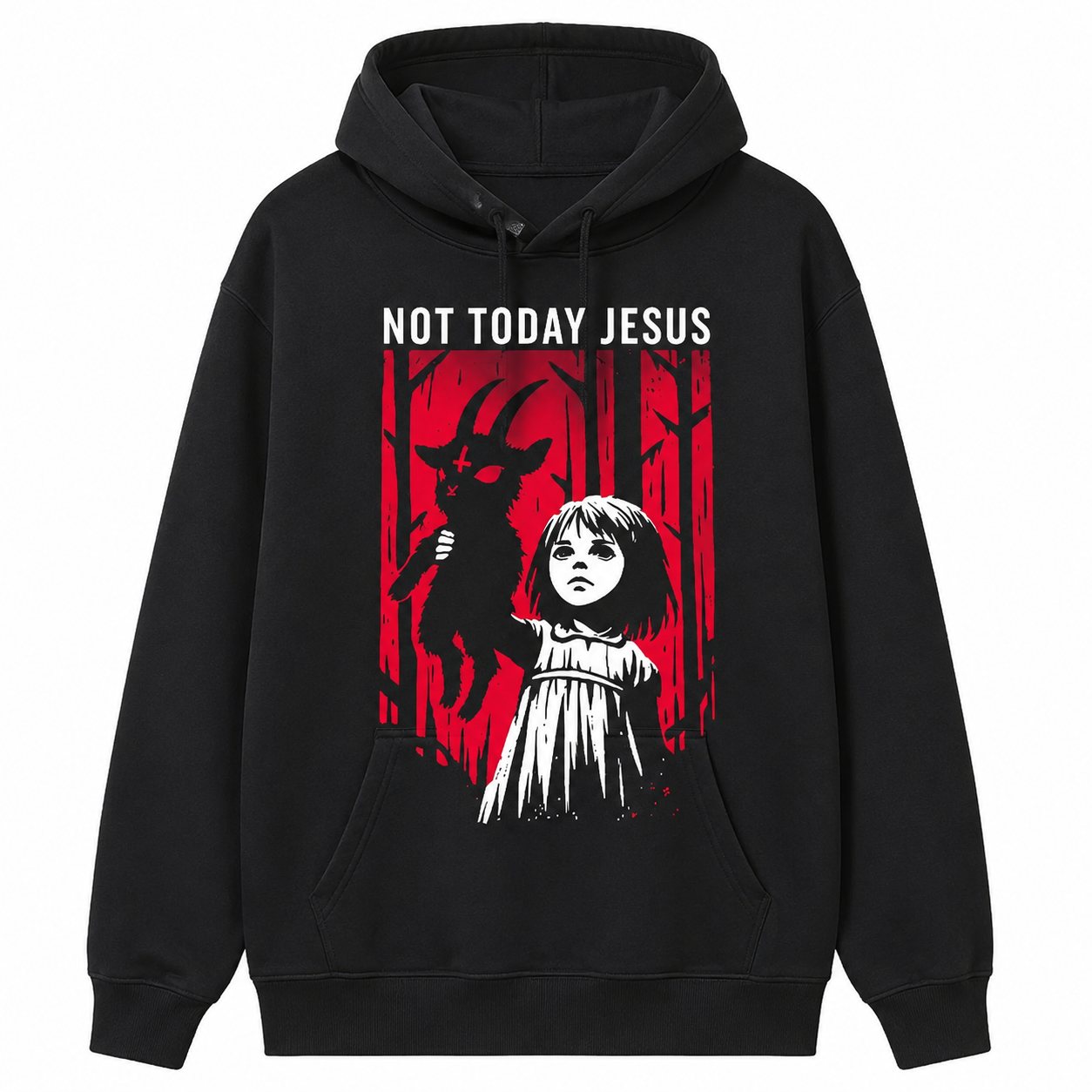 "Not Today Jesus" Baphomet  Design T-Shirt/Sweatshirt/Hoodie