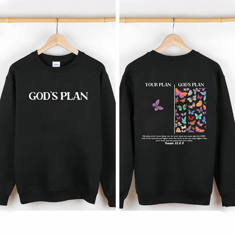 [ New Collection For Women ] God's Plan Unisex Washed T-Shirt, Christian t shirts, Vintage 90s Graphic Tee, Gift Top Womenswear Cotton Streetwear Summer, Gift For Her, For Mom, For Womenswears
