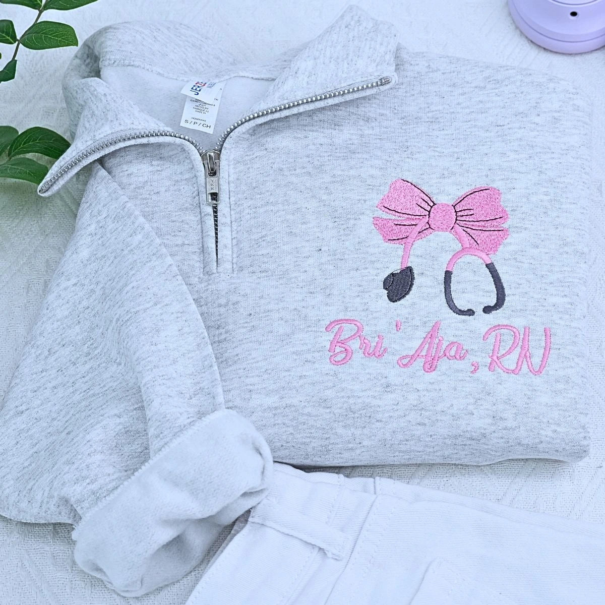 Custom Nurse Coquette Bow Stethoscope Shirt, Sweatshirt or Hoodie, Embroidered Gift for Nurse