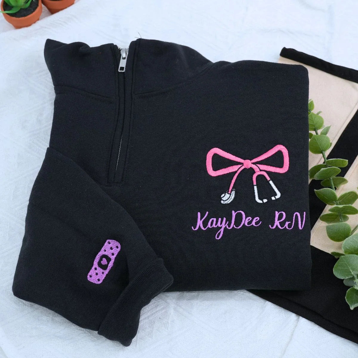 Custom Nurse Coquette Bow Stethoscope Shirt, Sweatshirt or Hoodie, Embroidered Gift for Nurse