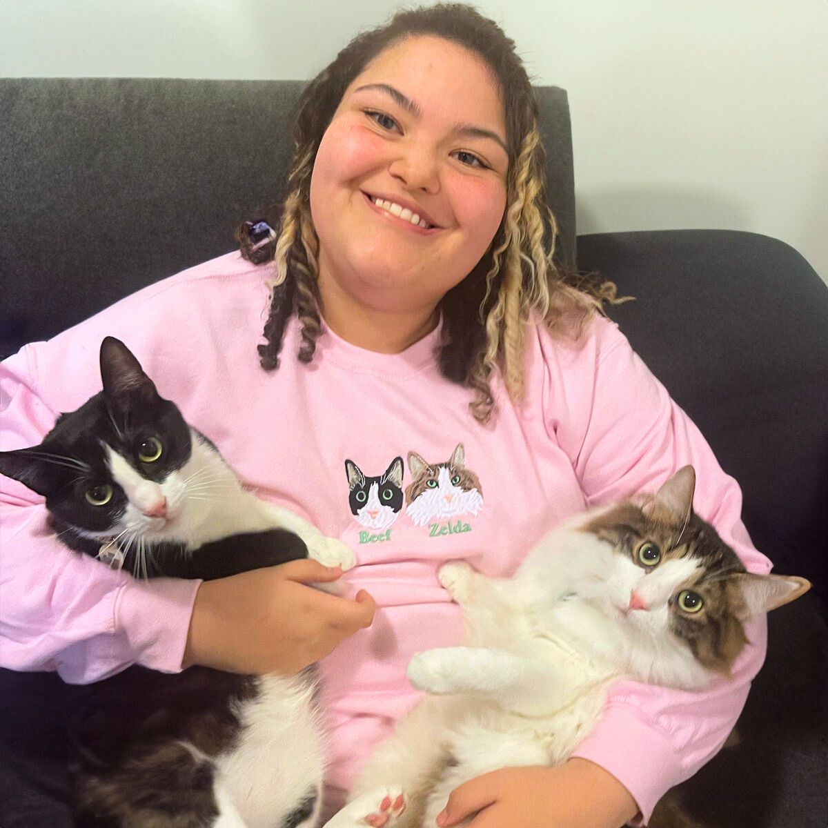 Personalized In My Cat Mom Era Shirt, Sweatshirt or Hoodie, Embroidered Gift for Proud Cat Mom