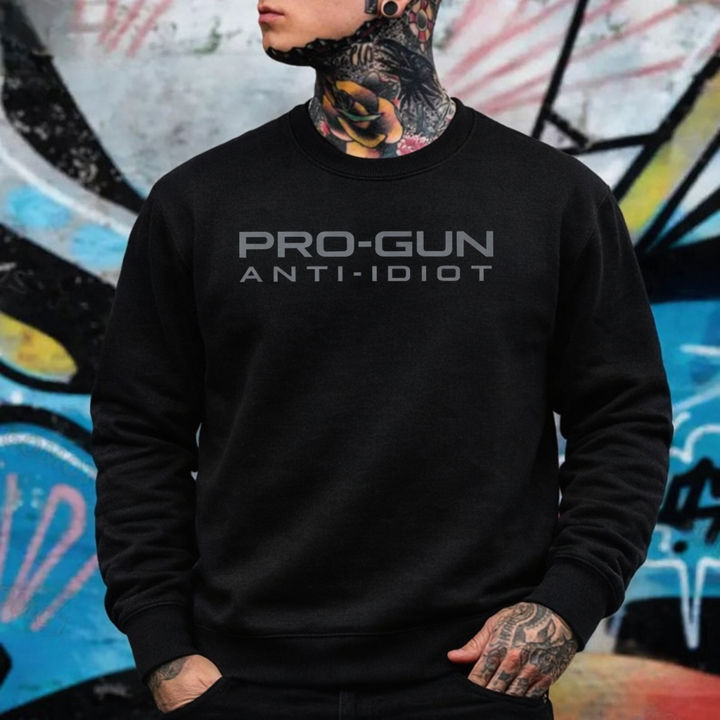 Pro-Gun Anti-Idiot T-Shirt, Sweatshirt & Hoodie – 2A Patriot Apparel for Men