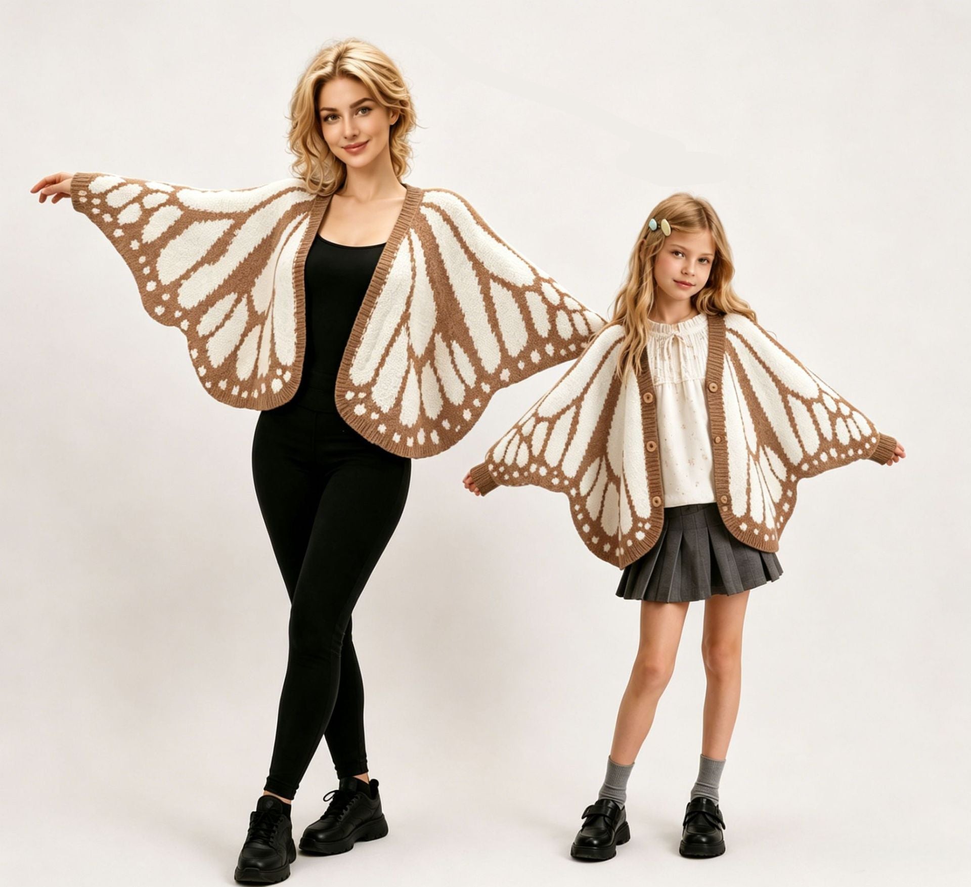 Monarch Butterfly Wings Knit Cardigan - Adult/Kids