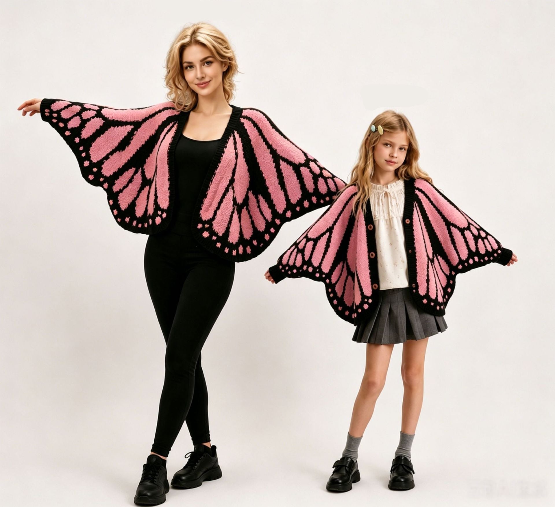 Monarch Butterfly Wings Knit Cardigan - Adult/Kids