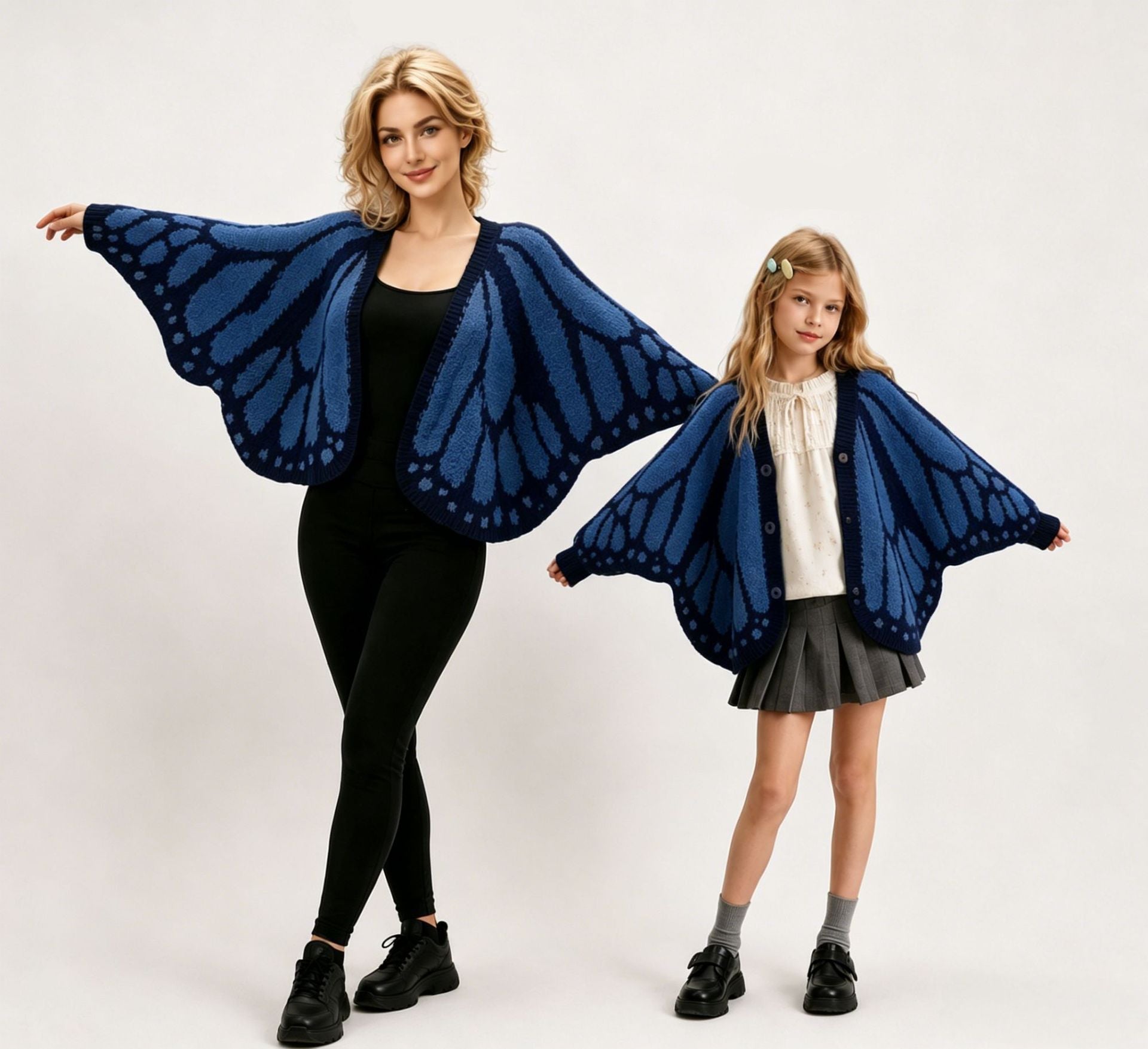 Monarch Butterfly Wings Knit Cardigan - Adult/Kids
