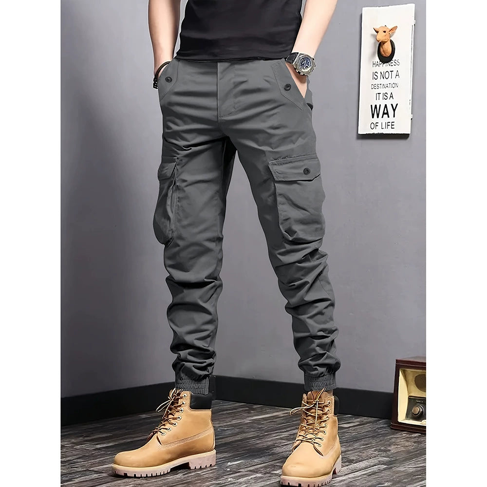 Men's 3-Pack Cargo Jogger Pants – Multi-Pocket Everyday Utility Pants