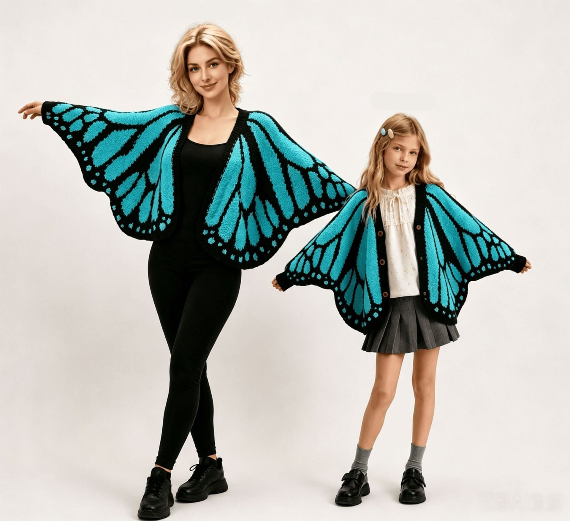 Monarch Butterfly Wings Knit Cardigan - Adult/Kids