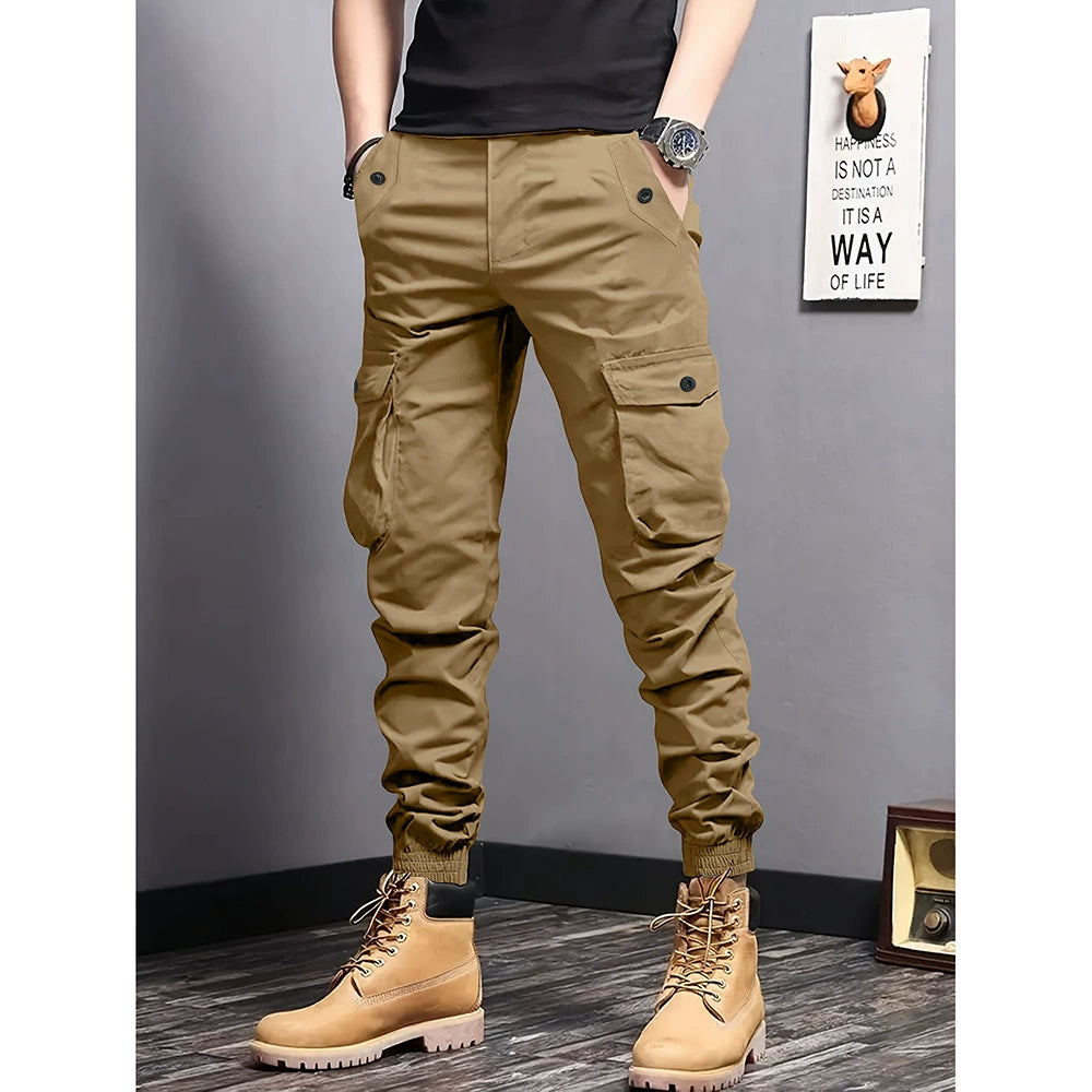Men's 3-Pack Cargo Jogger Pants – Multi-Pocket Everyday Utility Pants
