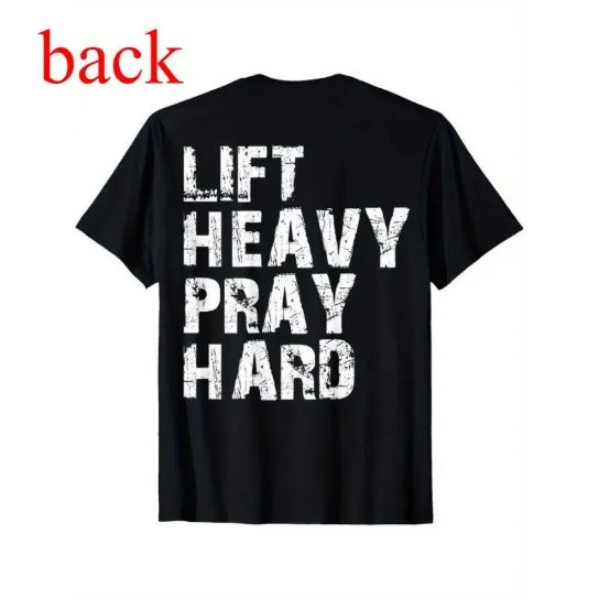 “Lift Heavy Pray Hard” Christian Gym T-Shirt/Sweatshirt/Hoodie – Faith Fitness Graphic Tee
