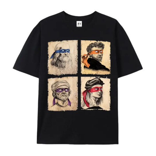 Funny Art Parody Graphic T-Shirt/Sweatshirt/Hoodie – Italian Classic Style Cartoon Tee for Men