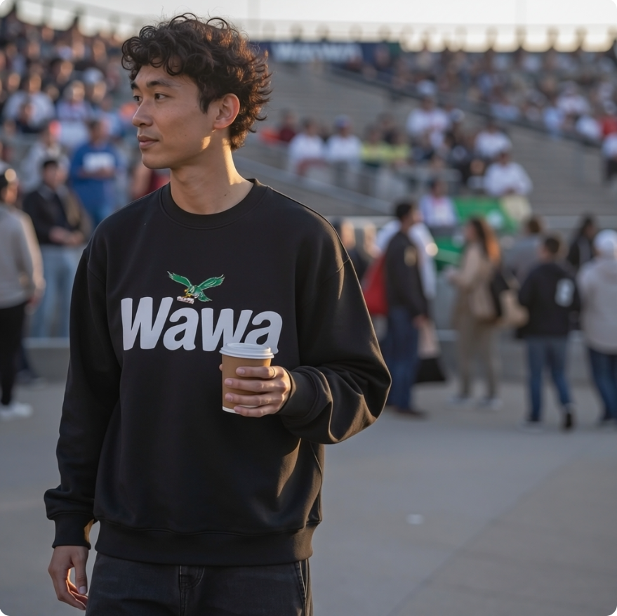 Wawa Eagles Fan Tee | Game Day Local Pride Graphic Shirt/Sweatshirt/Hoodie