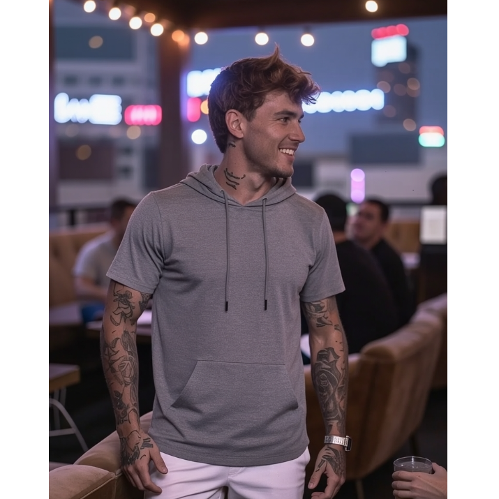 Men's Lightweight Short Sleeve Hoodie – 1, 2 & 3 Pack