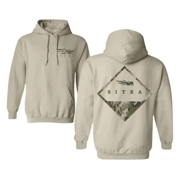 SITKA Camo Graphic Hoodie/Sweatshirt/T-Shirt – Front & Back Hunting Outdoor Pullover