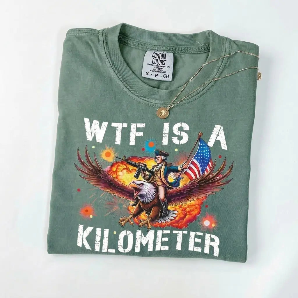 Funny WTF Is a Kilometer Eagle Graphic Tee/Sweatshirt/Hoodie