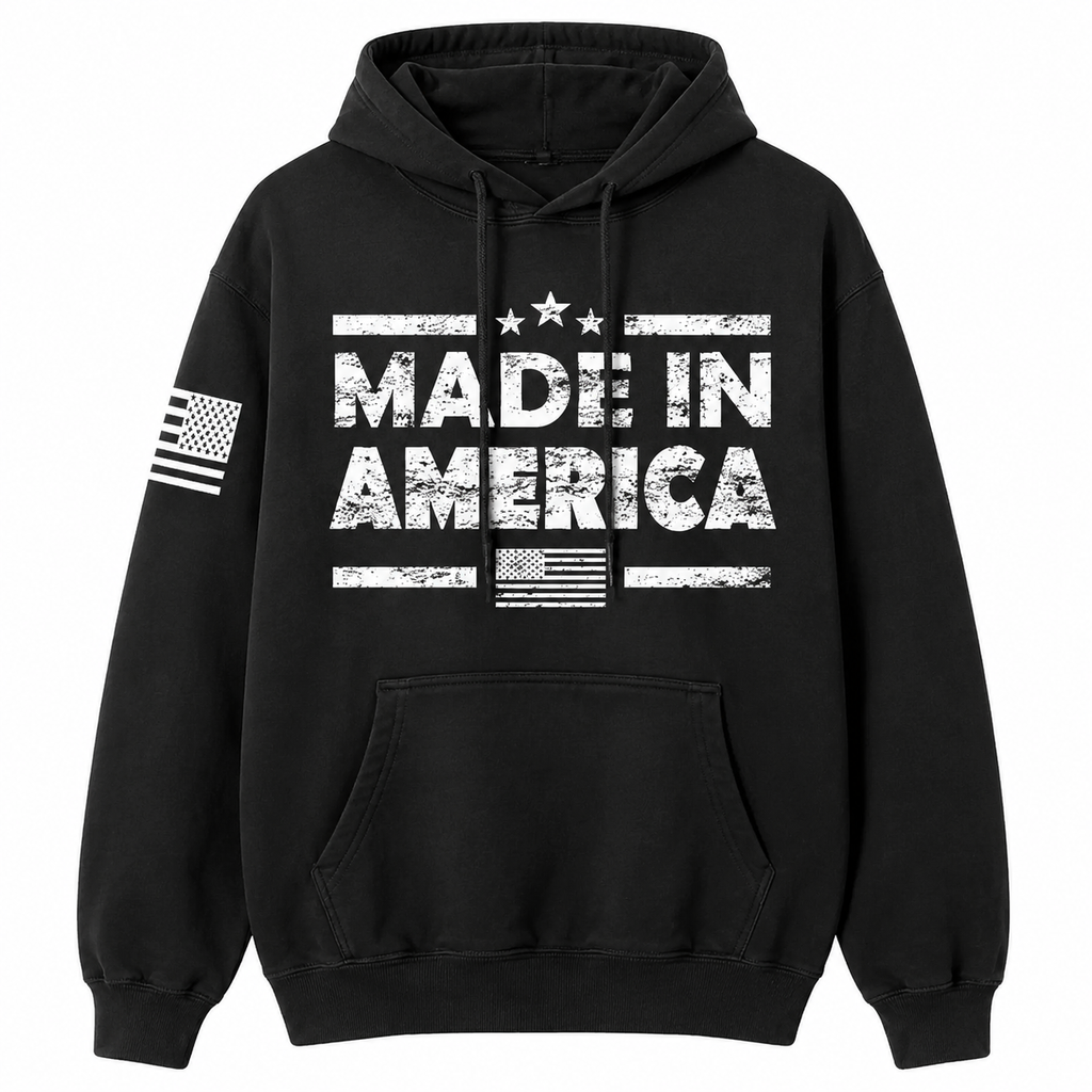 Made In America Graphic Tee – Patriotic USA Lifestyle Shirt/Sweatshirt/Hoodie