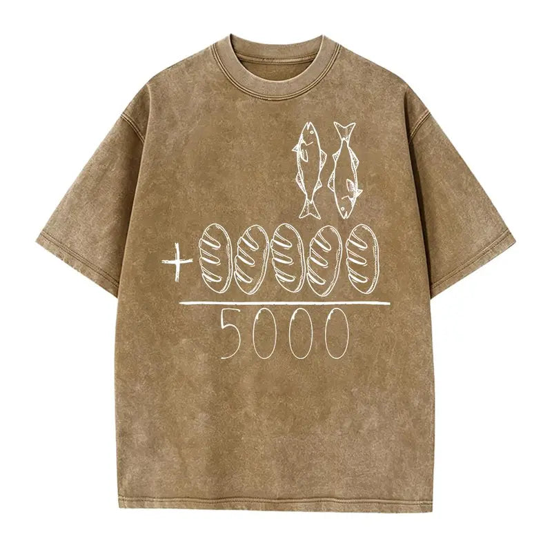 Five Loaves Two Fish Christian T-Shirt/Sweatshirt/Hoodie – Jesus Feeds the 5000 Vintage Faith Tee