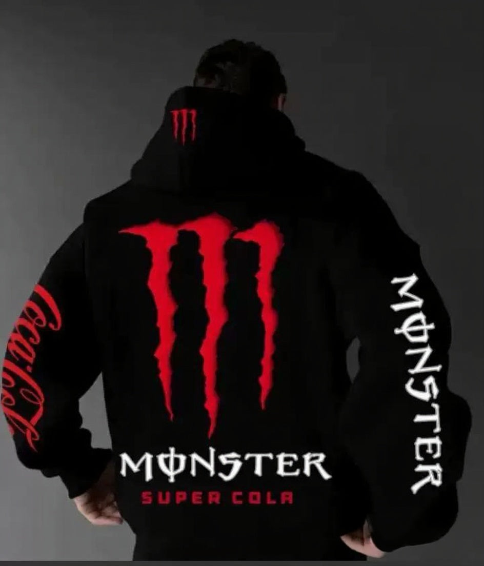 Moto Racing Graphic Hoodie – Men's Streetwear Motorcycle Yamaha Racing Monster Energy