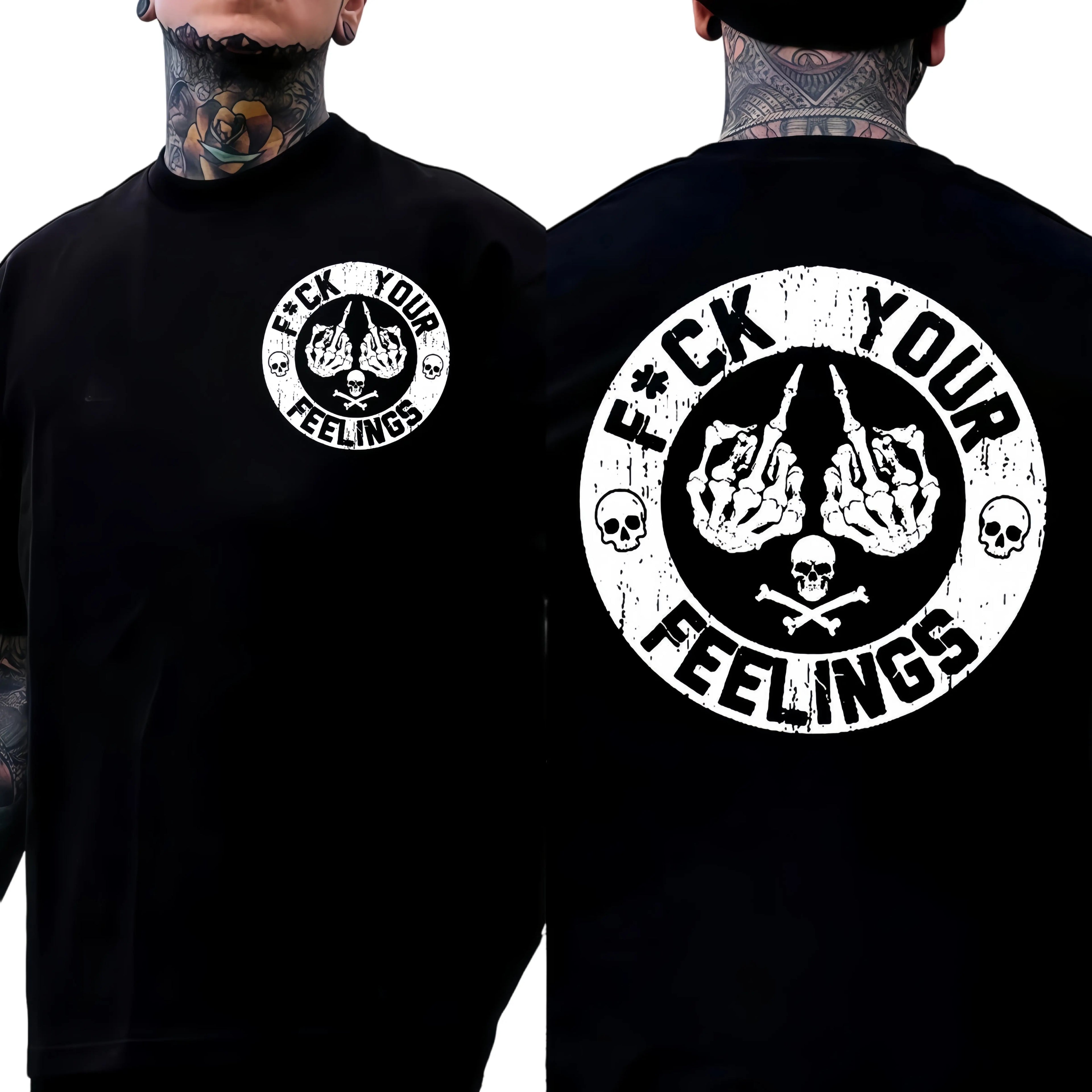 “F*ck Your Feelings” Skull Graphic T-Shirt/Sweatshirt/Hoodie – Bold Streetwear Tee