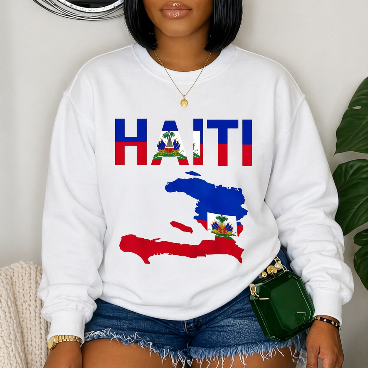 Haiti Flag T-Shirt/Sweatshirt/Hoodie – Haitian Pride Graphic Tee with Map Design