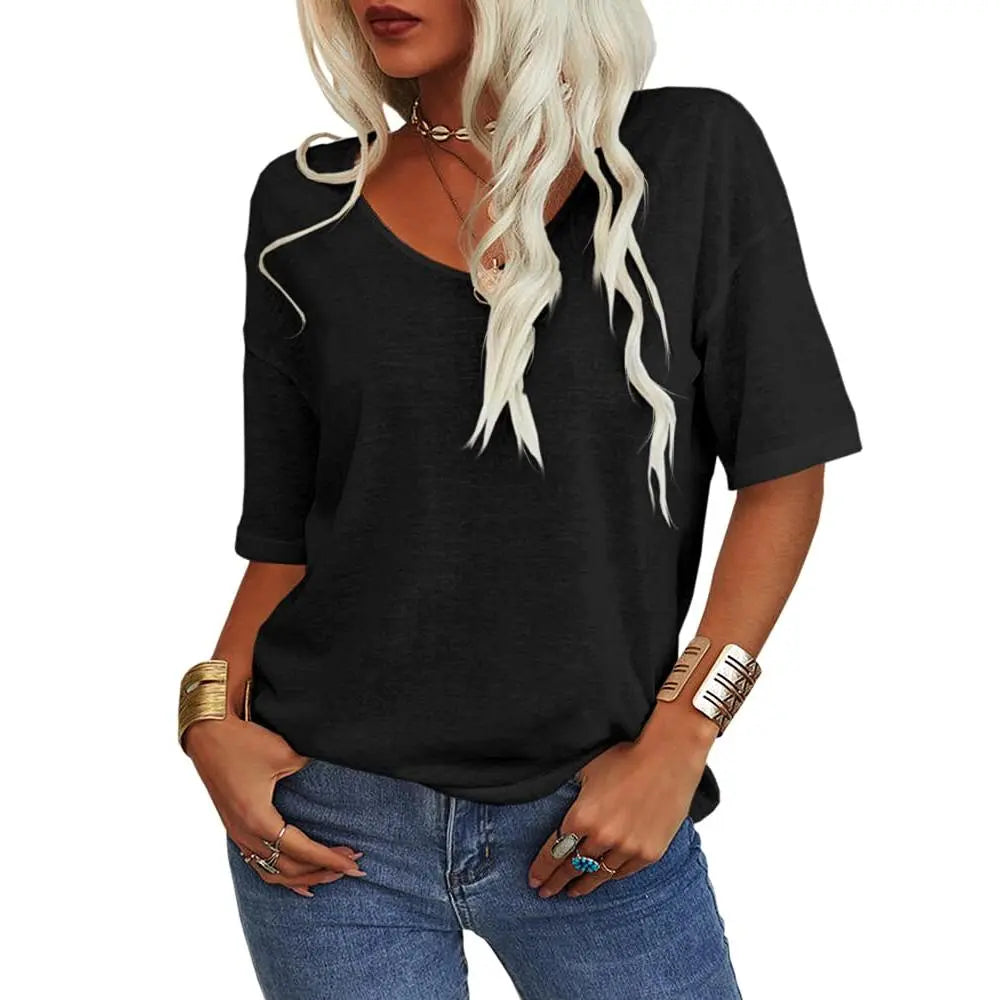 Lightweight Imily Bela Women's Soft V Neck Tshirt