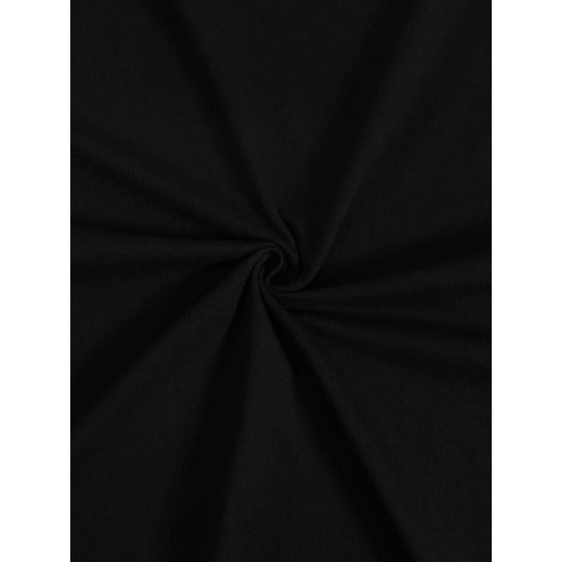 Black Cotton T-Shirt Featuring The Humorous Quote "LET ME ASK MY WIFE" in White Font