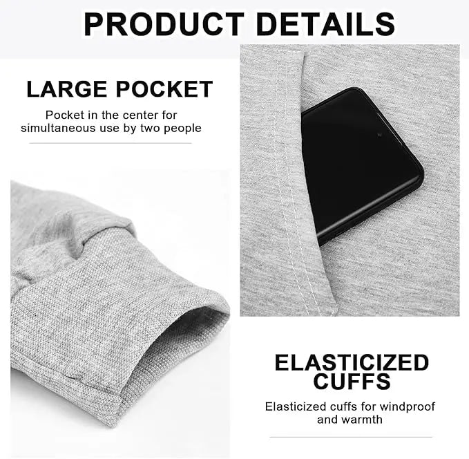 Couples Double Hood Hoodie – Two-Person Oversized Shared Sweatshirt