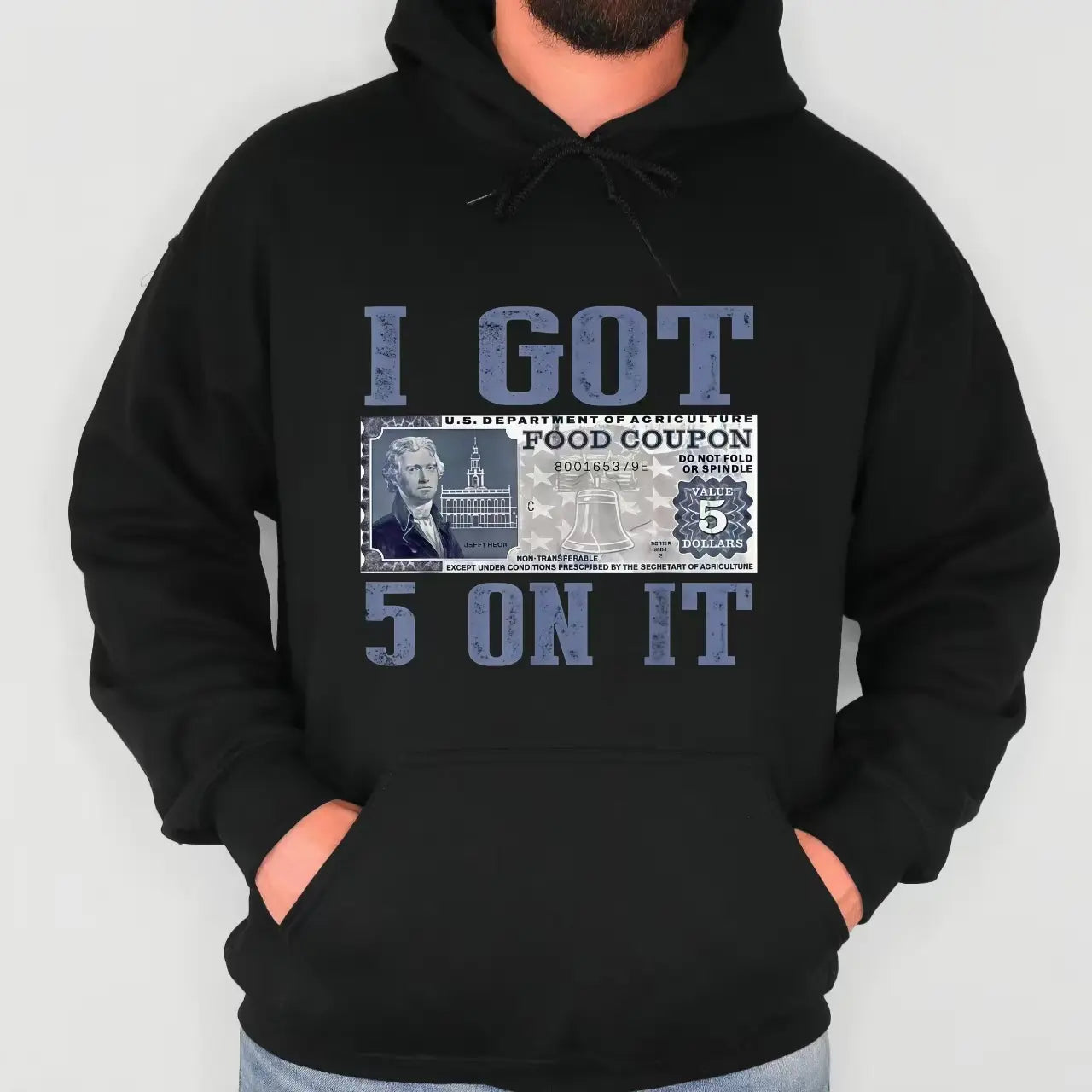 I Got $5 on It Graphic T-Shirt/Sweatshirt/Hoodie – Vintage Money Print Streetwear Tee, Loose Fit Casual Short Sleeve Shirt for Men & Women