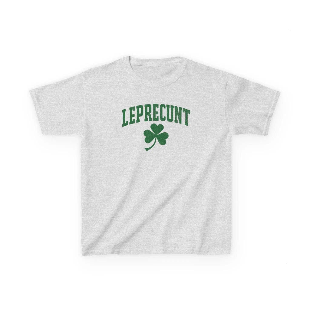 Leprecunt Baby Tee Y2k Irish Shirt Funny Shamrock Baby Tee Cute St Patricks Day Baby Tee Women's St Paddy Outfit Green Party T Shirt