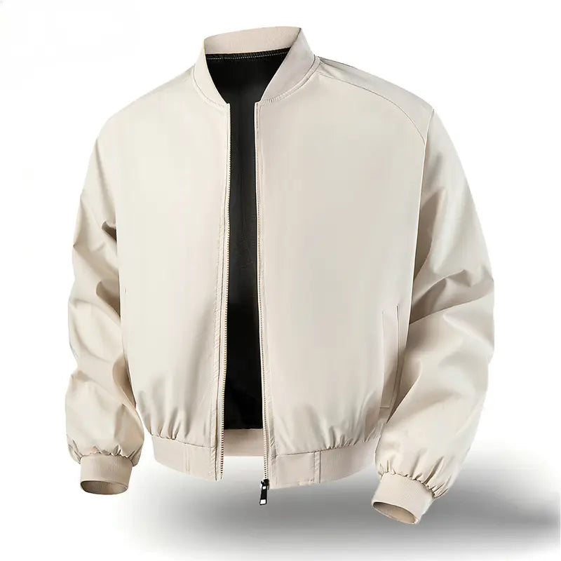 Men's Classic Bomber Jacket – Lightweight Zip-Up Casual Streetwear Outerwear