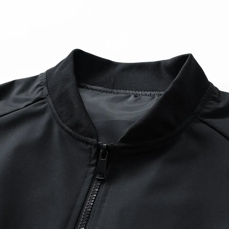 Men's Classic Bomber Jacket – Lightweight Zip-Up Casual Streetwear Outerwear