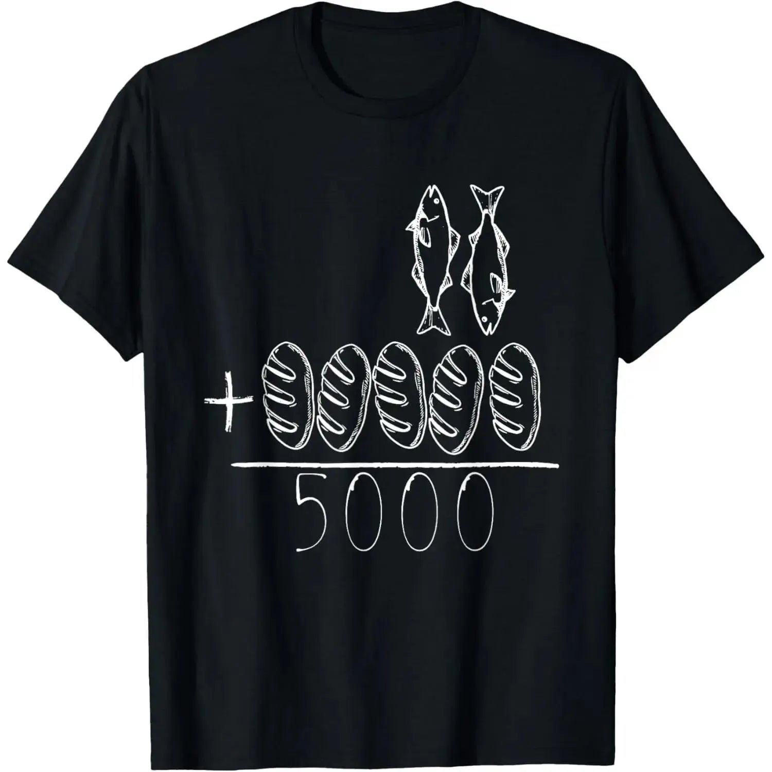 Five Loaves Two Fish Christian T-Shirt/Sweatshirt/Hoodie – Jesus Feeds the 5000 Vintage Faith Tee