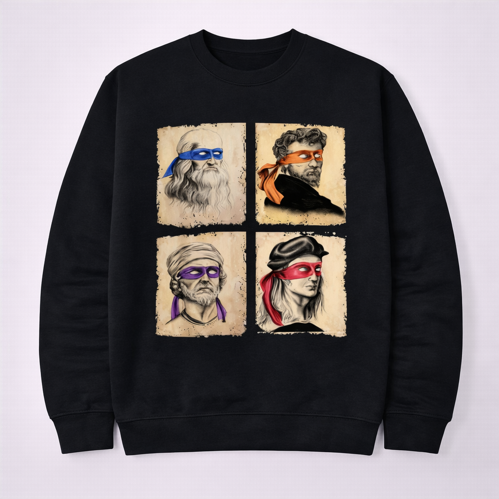 Funny Art Parody Graphic T-Shirt/Sweatshirt/Hoodie – Italian Classic Style Cartoon Tee for Men