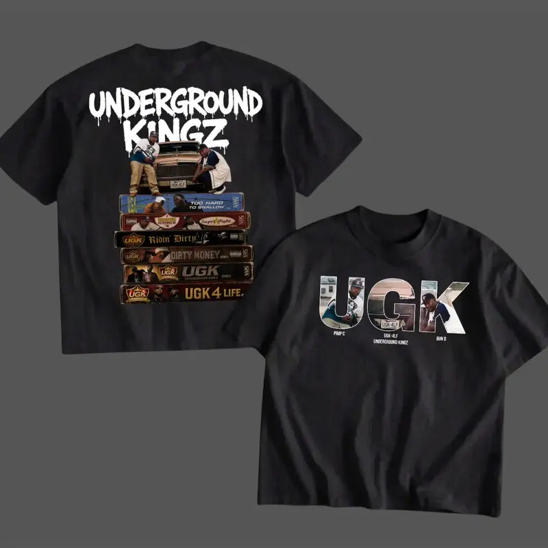 UGK Underground Kingz Graphic T-Shirt/Sweatshirt/Hoodie – Vintage Hip Hop Front & Back Rap Tee , Gift For Fan