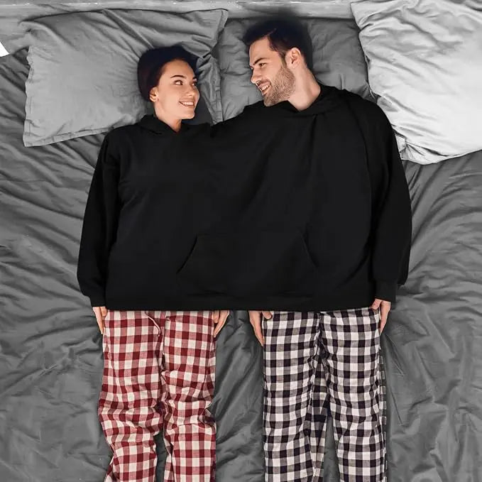 Couples Double Hood Hoodie – Two-Person Oversized Shared Sweatshirt