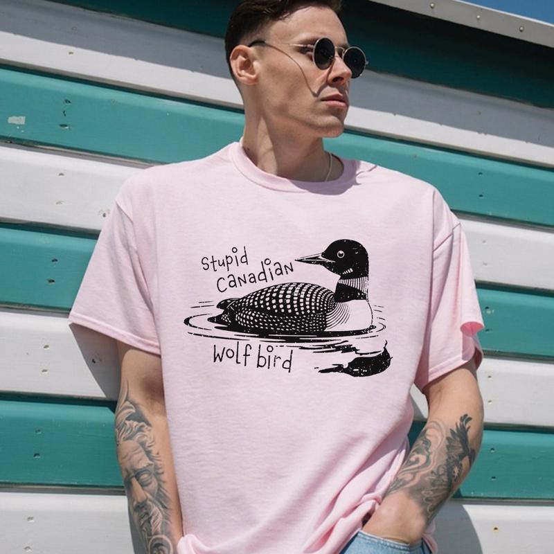 Stupid Canadian Wolf Bird Shirt, Hockey Romance LGBT Hockey Fan Gift, Heated But Devote Movie Sweatshirt, Team Hollanov Tee