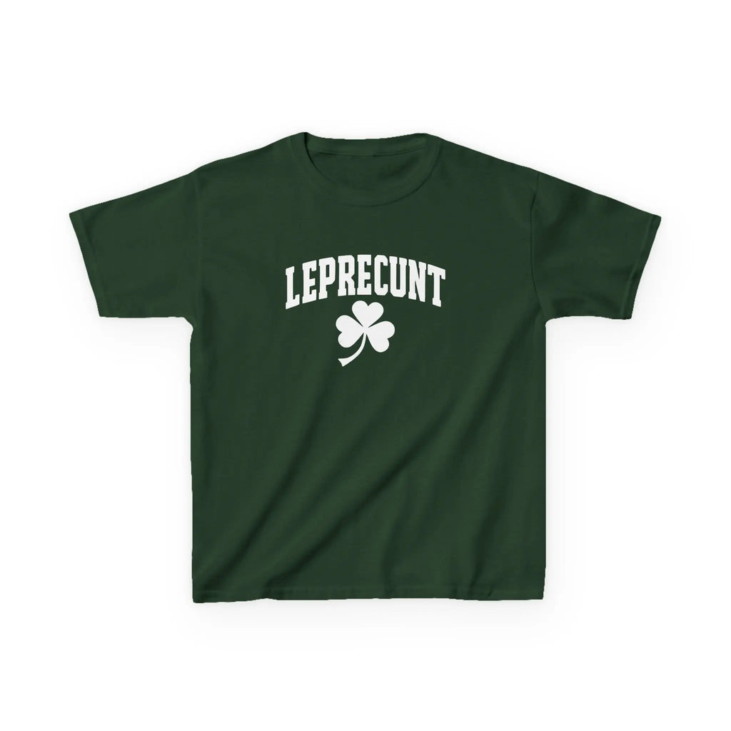 Leprecunt Baby Tee Y2k Irish Shirt Funny Shamrock Baby Tee Cute St Patricks Day Baby Tee Women's St Paddy Outfit Green Party T Shirt