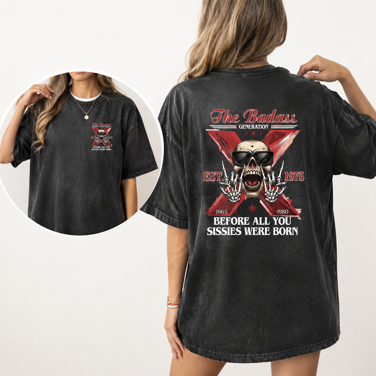 Personalized The Badass Generation X T-Shirt/Sweatshirt/Hoodie – Retro Generation X Gift For Mom Dad