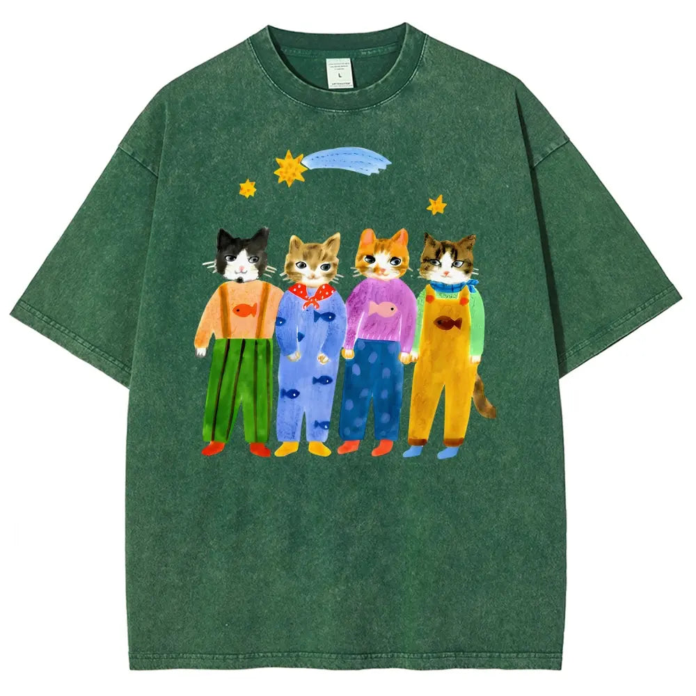 Hand Painted Cats Graphic Tee | Cute Animal Shirt/Sweatshirt/Hoodie