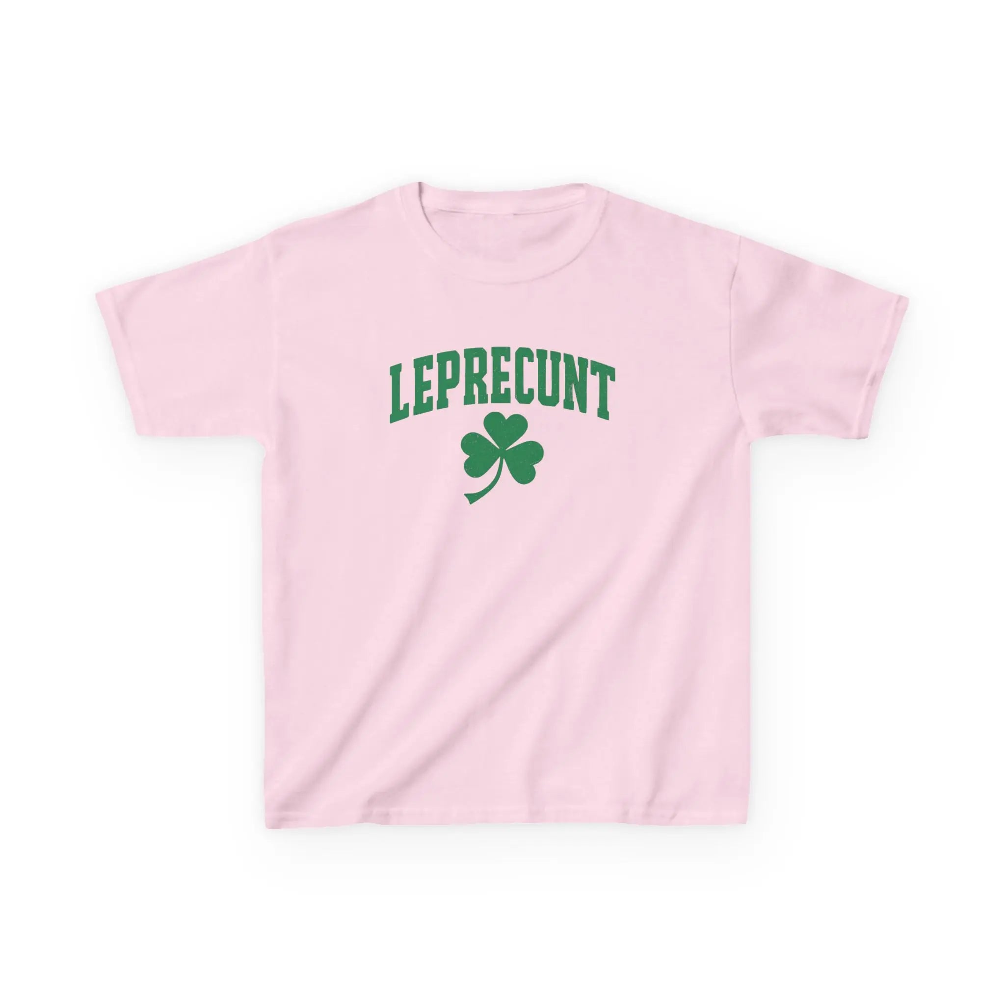Leprecunt Baby Tee Y2k Irish Shirt Funny Shamrock Baby Tee Cute St Patricks Day Baby Tee Women's St Paddy Outfit Green Party T Shirt